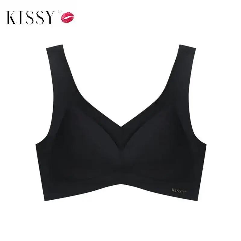 Kissy Series Underwear Traceless Push-up Vest Classic Sling-off Paramelia Non-rimless Bra by Dropshipman