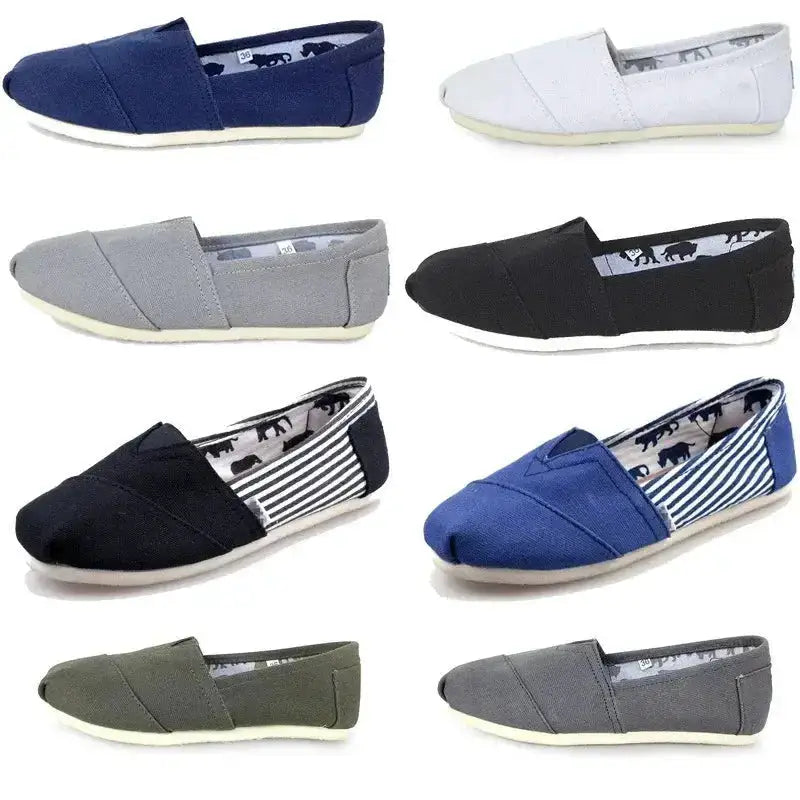 Summer Blue Loafers Men Classic Canvas Flats Shoes Women Comfortable Breathable Men Casual Shoes Slip-on Espadrilles by Dropshipman