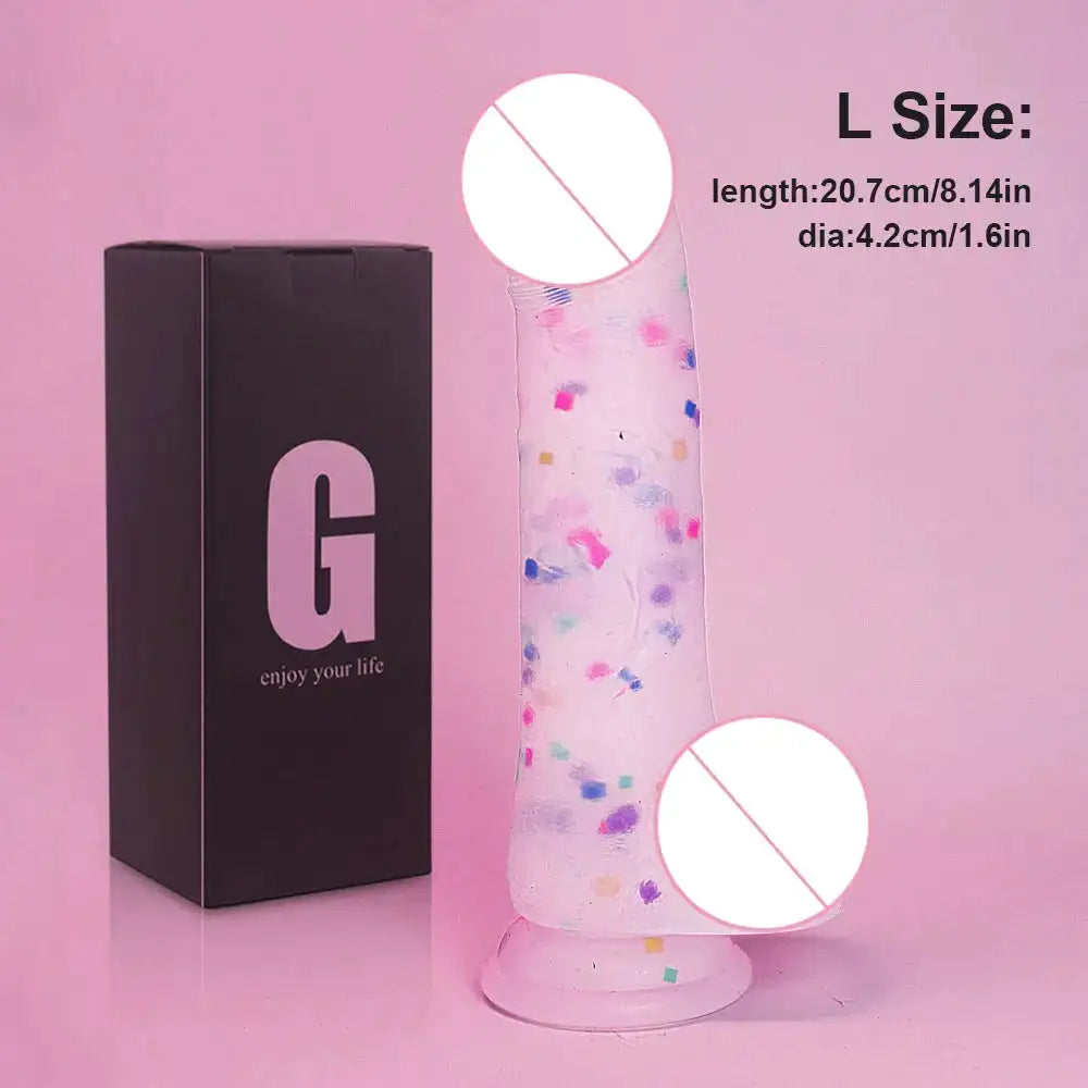 Gelugee Color Dildo Realistic Penis Silicone Soft Big Sucker Skin Feeling Female Vagina Sex Toys for Women Masturbation Girl 18 by Dropshipman