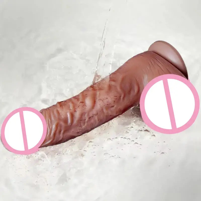 Realistic dildo with suction cup, large penis design for women, made by SHOPEZRA L.L.C., ideal for anal and masturbation use.