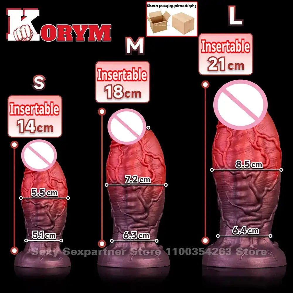 Huge Fantasy Dildo Soft Silicone Penis Anal Plug Prostate Massage Deep Stimulator Dilator Masturbator Adults Sex Toys Butt Plug by Dropshipman