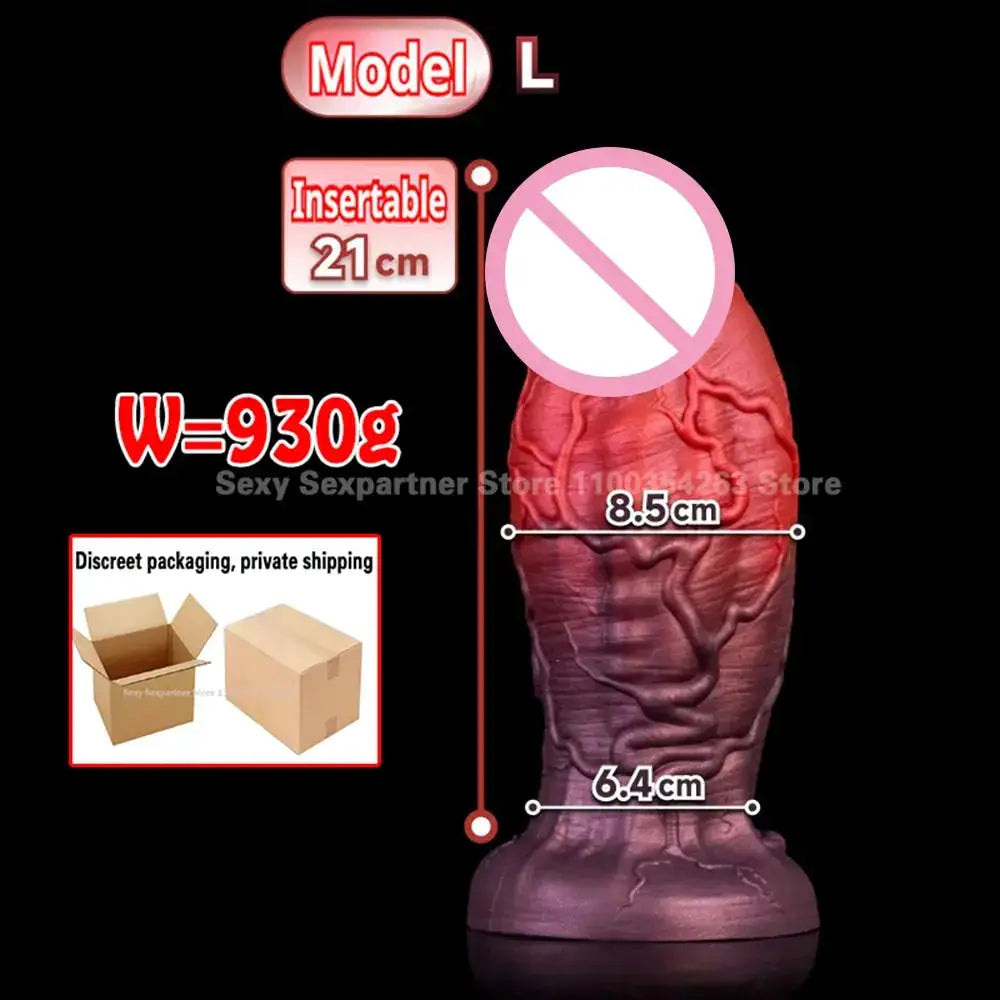 Huge Fantasy Dildo Soft Silicone Penis Anal Plug Prostate Massage Deep Stimulator Dilator Masturbator Adults Sex Toys Butt Plug by Dropshipman