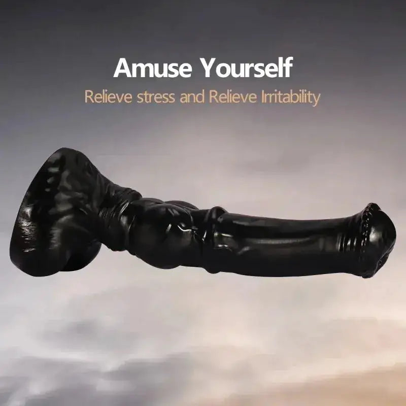 Large horse-shaped dildo anal plug for prostate and vaginal stimulation, designed for adult male, female, and lesbian pleasure.