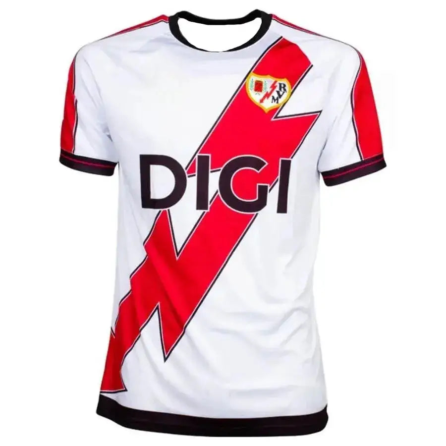 Rayo Vallecano home shirt for adults, quick-dry street style T-shirt, casual sportswear, Y2K design and fitness top by SHOPEZRA L.L.C.