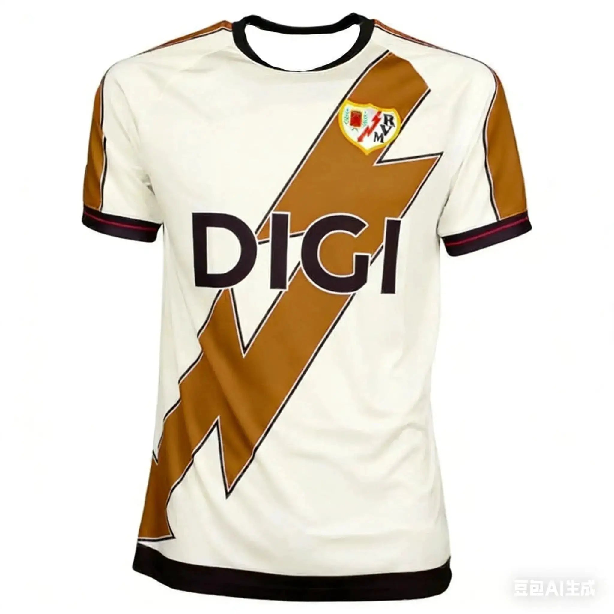 Rayo Vallecano adult home shirt T-shirt by SHOPEZRA L.L.C., Y2K street style quick-dry fitness top for casual sportswear.