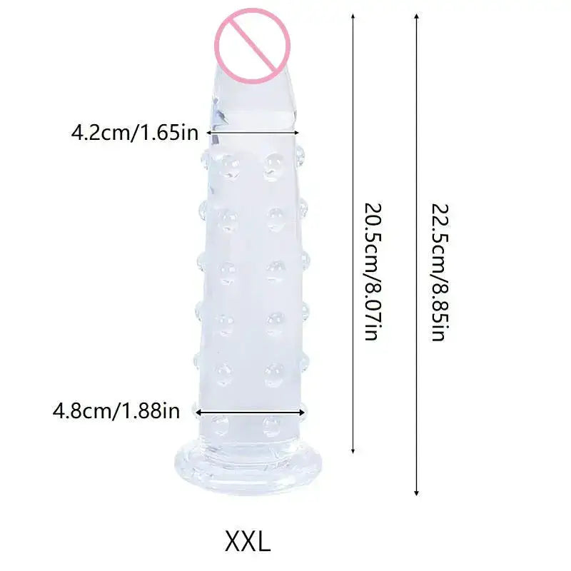 Particle Dildo Penis Vaginal Massage Orgasms Female Masturbator Anal Dildo Butt Plug Sex Toys For Men Women by Dropshipman