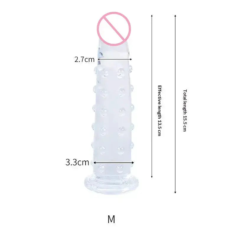 Particle Dildo Penis Vaginal Massage Orgasms Female Masturbator Anal Dildo Butt Plug Sex Toys For Men Women by Dropshipman