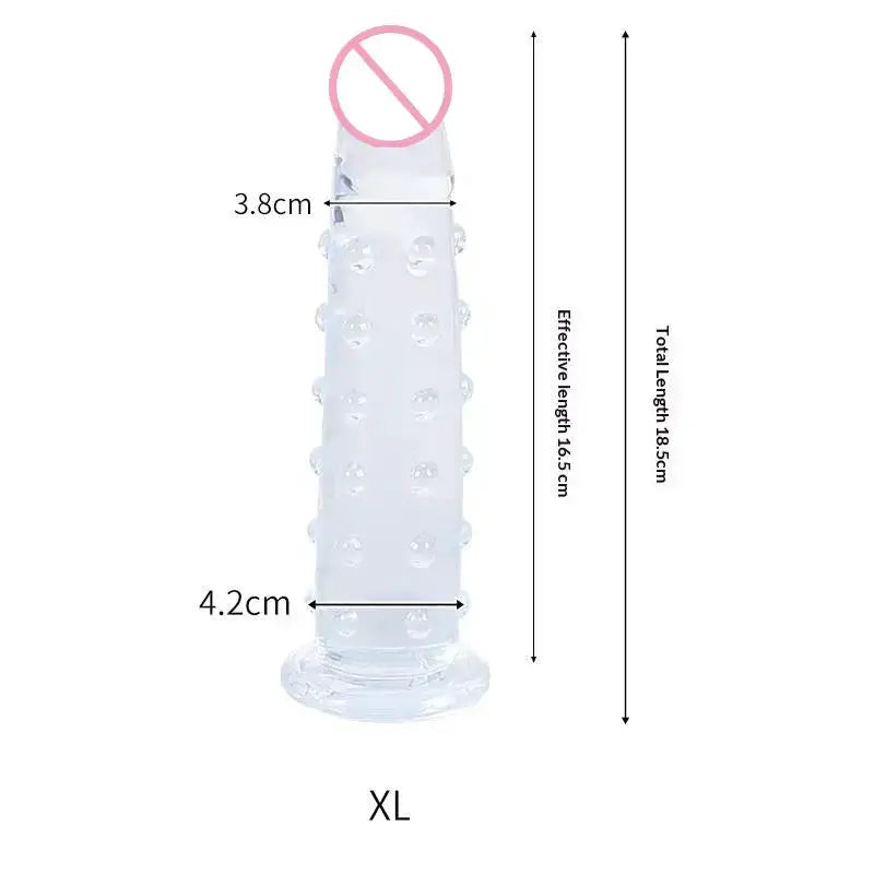 Particle Dildo Penis Vaginal Massage Orgasms Female Masturbator Anal Dildo Butt Plug Sex Toys For Men Women by Dropshipman