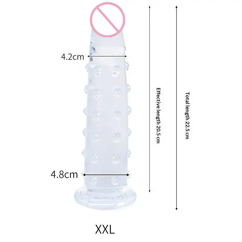 Particle Dildo Penis Vaginal Massage Orgasms Female Masturbator Anal Dildo Butt Plug Sex Toys For Men Women by Dropshipman