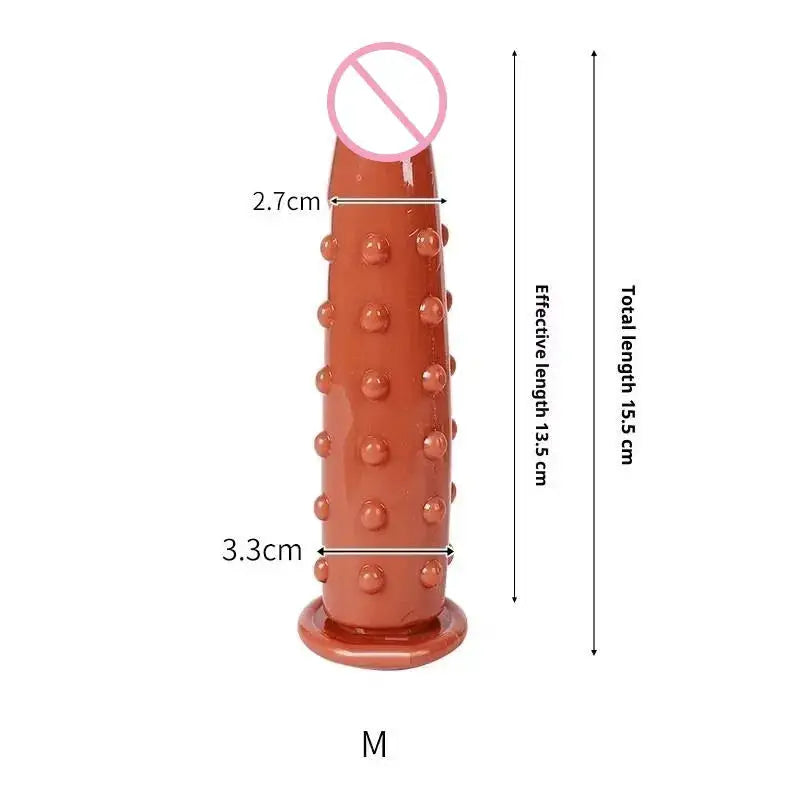 Particle Dildo Penis Vaginal Massage Orgasms Female Masturbator Anal Dildo Butt Plug Sex Toys For Men Women by Dropshipman
