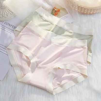 Naked feeling Series ~ seamless ladies underwear mulberry silk crotch ladies underwear waist comfortable breathable briefs women by Dropshipman