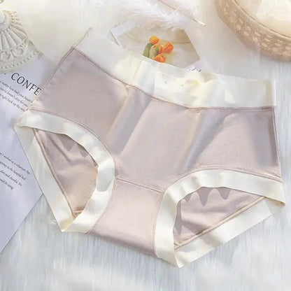 Naked feeling Series ~ seamless ladies underwear mulberry silk crotch ladies underwear waist comfortable breathable briefs women by Dropshipman