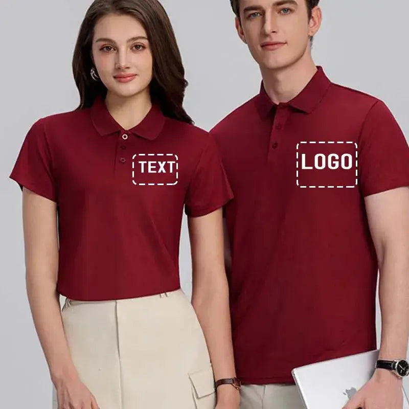 Men's customized logo polo shirt in summer shorts sleeve design, featuring a print logo on a stylish, luxury men's tee shirt.