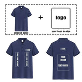 EU Size POLO Customized LOGO Polo Shirt Men Summer Men&