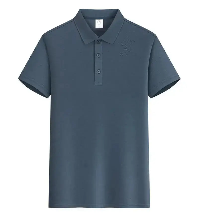 EU Size POLO Customized LOGO Polo Shirt Men Summer Men&