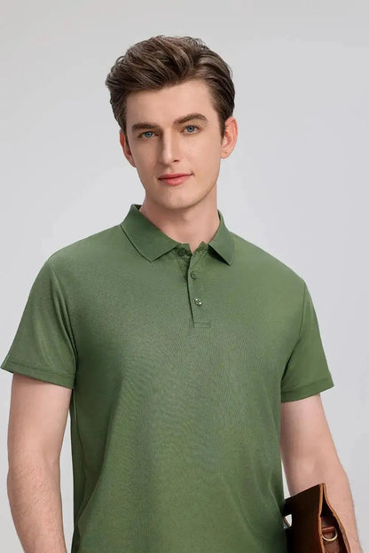 EU Size POLO Customized LOGO Polo Shirt Men Summer Men&