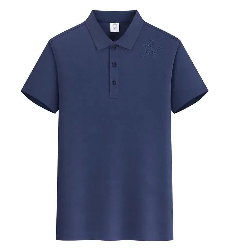 Men's customized logo polo shirt by SHOPEZRA L.L.C., short sleeve summer business polo with printed logo, luxury casual tee.