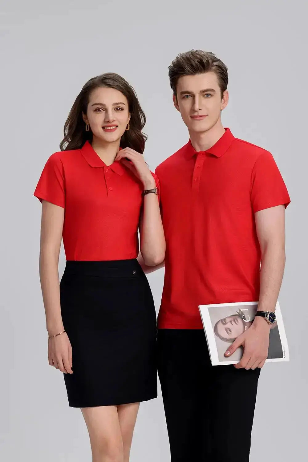 EU Size POLO Customized LOGO Polo Shirt Men Summer Men&