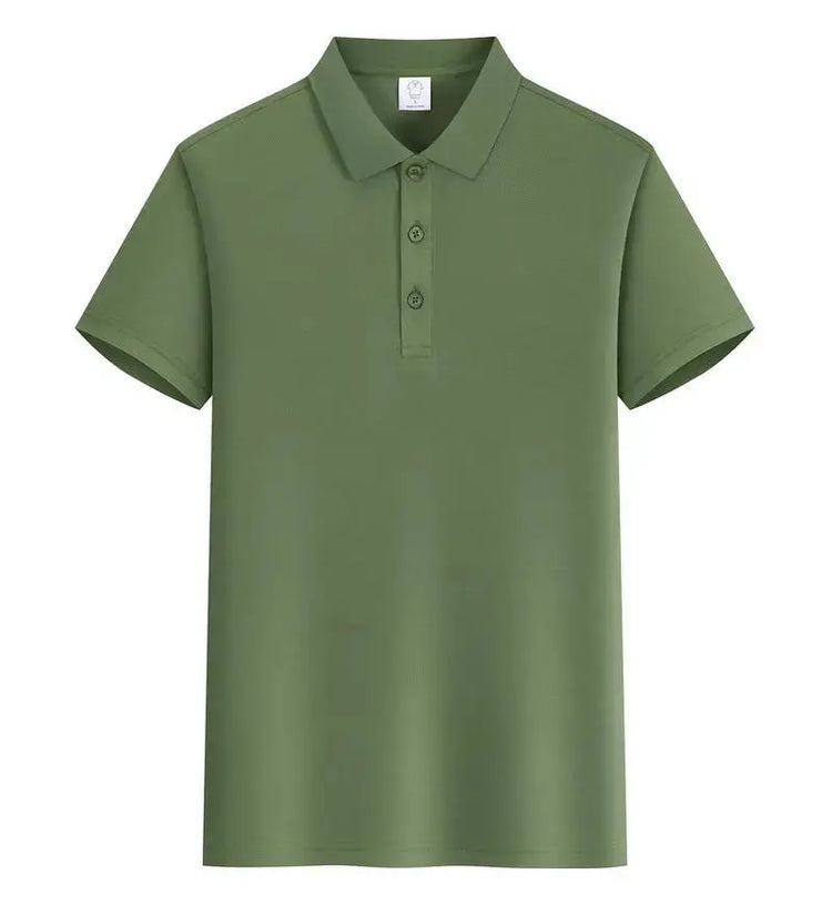 EU Size POLO Customized LOGO Polo Shirt Men Summer Men&