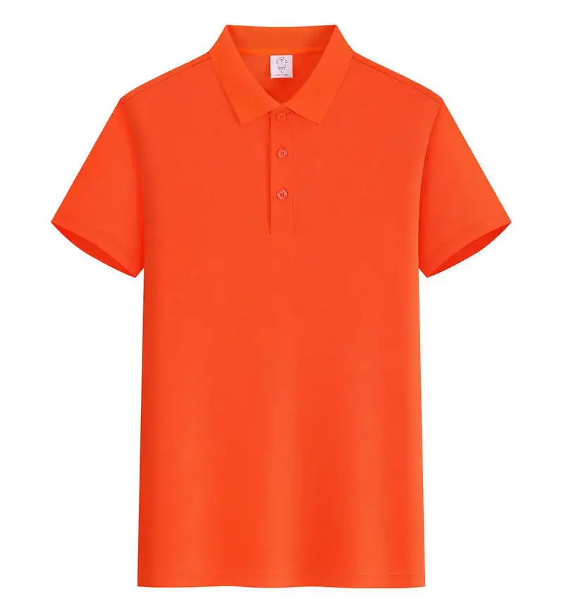 Light blue men's Polo shirt by SHOPEZRA L.L.C. with customized logo, short sleeves, perfect for summer and business casual.