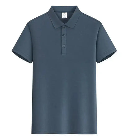 EU Size POLO Customized LOGO Polo Shirt Men Summer Men&