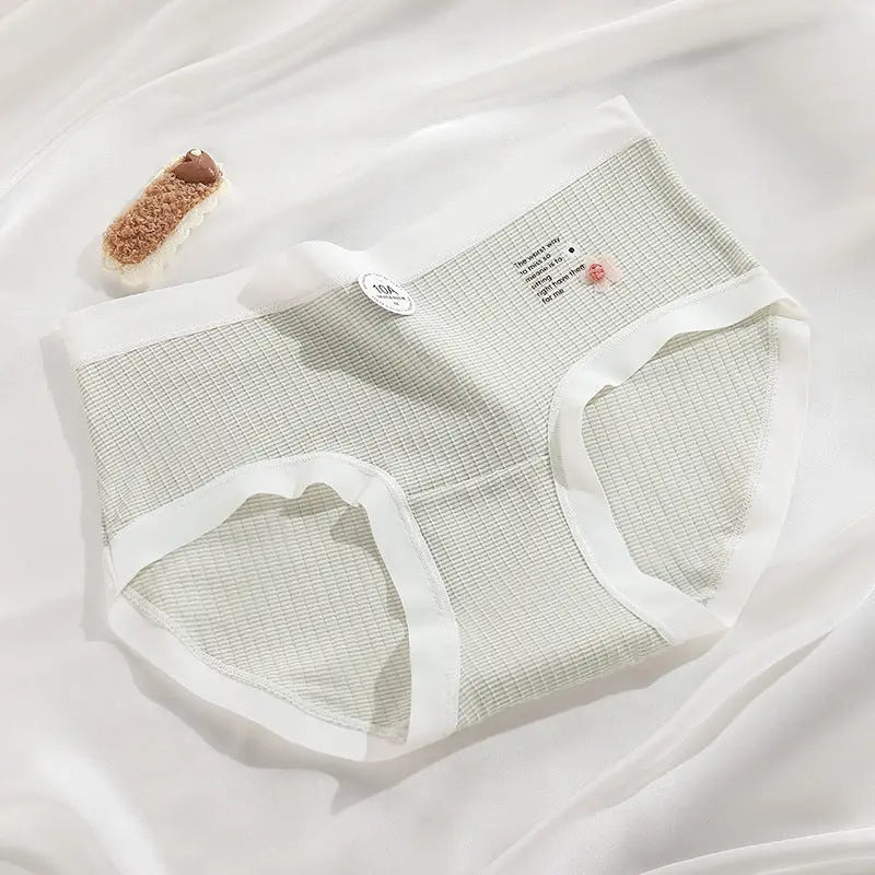 Light brown antibacterial women's underwear by SHOPEZRA L.L.C., full pants style with elastic waist, breathable cotton fabric.