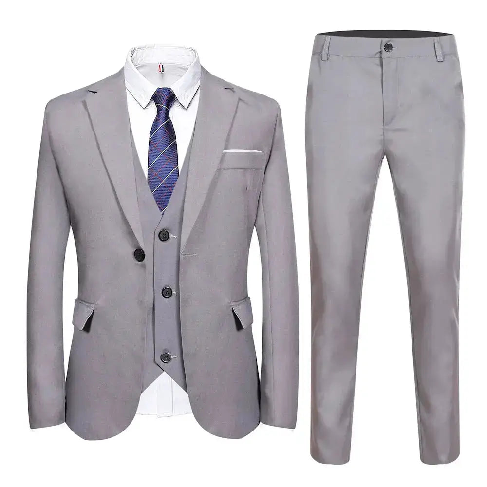 Suits Men Two Piece Suit Sets Turn Down Collar Full Sleeve Blazers Long Pants Slim Fit Ensemble Wedding Evening Spring 2026 by Dropshipman