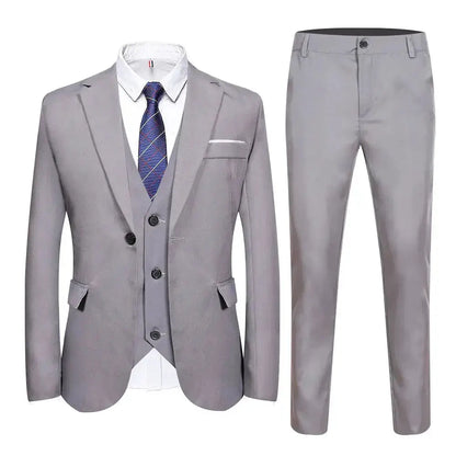 Suits Men Two Piece Suit Sets Turn Down Collar Full Sleeve Blazers Long Pants Slim Fit Ensemble Wedding Evening Spring 2026 by Dropshipman