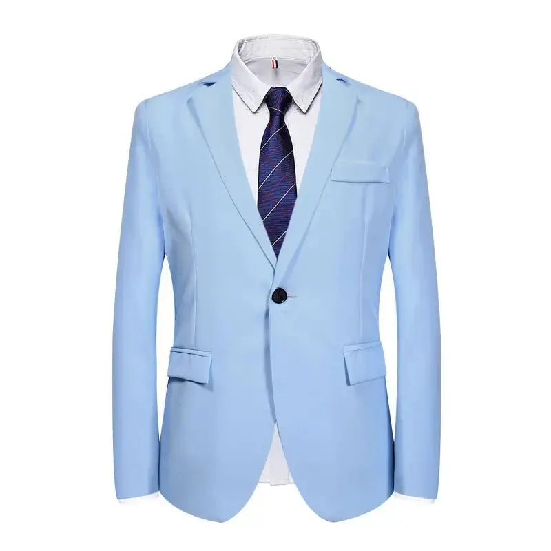 Suits Men Two Piece Suit Sets Turn Down Collar Full Sleeve Blazers Long Pants Slim Fit Ensemble Wedding Evening Spring 2026 SHOPEZRA L.L.C.