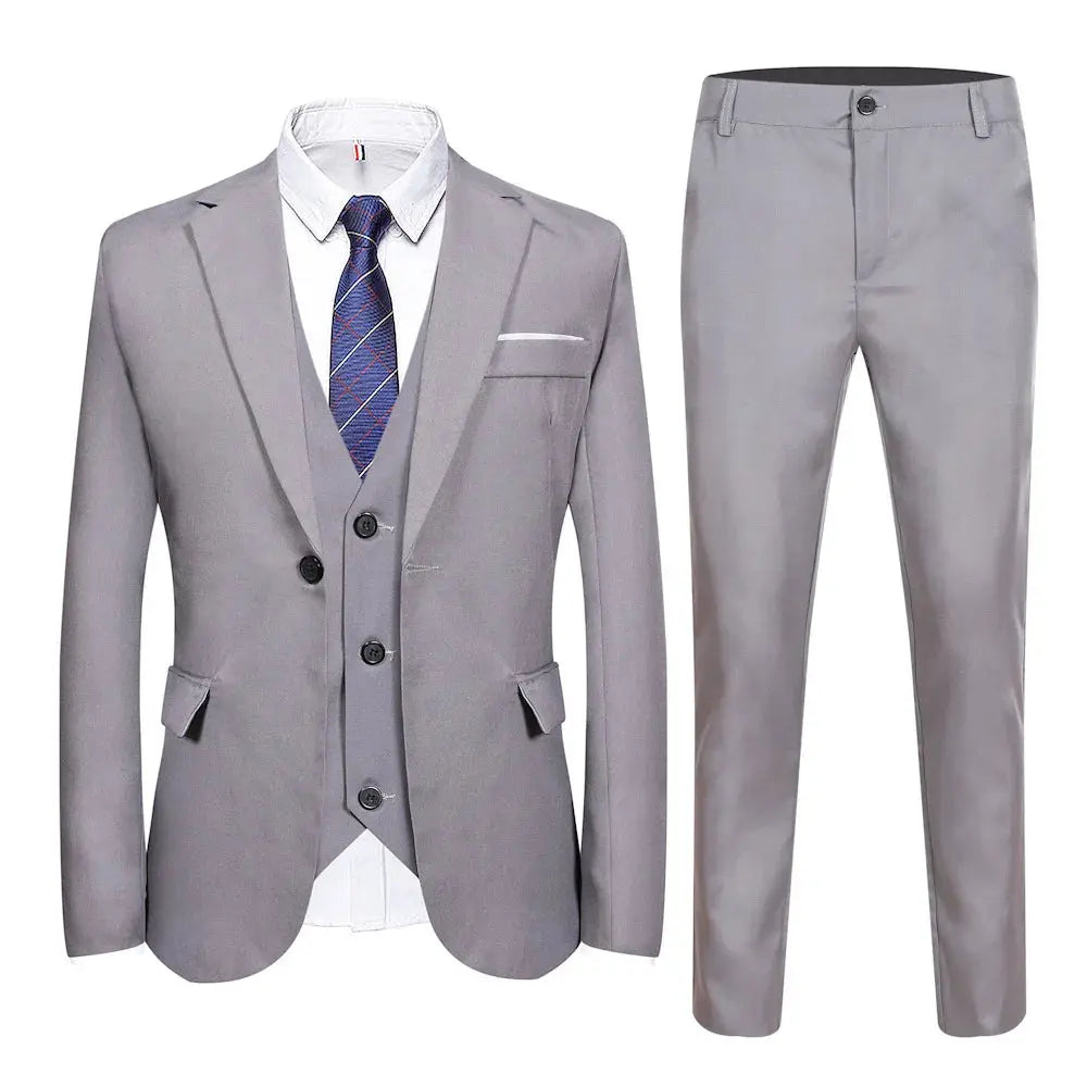 Suits Men Two Piece Suit Sets Turn Down Collar Full Sleeve Blazers Long Pants Slim Fit Ensemble Wedding Evening Spring 2026 SHOPEZRA L.L.C.