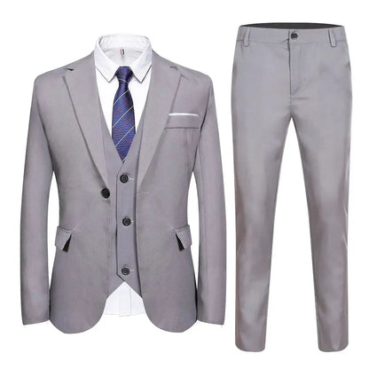 Suits Men Two Piece Suit Sets Turn Down Collar Full Sleeve Blazers Long Pants Slim Fit Ensemble Wedding Evening Spring 2026 SHOPEZRA L.L.C.