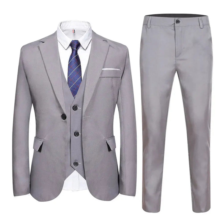 Suits Men Two Piece Suit Sets Turn Down Collar Full Sleeve Blazers Long Pants Slim Fit Ensemble Wedding Evening Spring 2026 SHOPEZRA L.L.C.