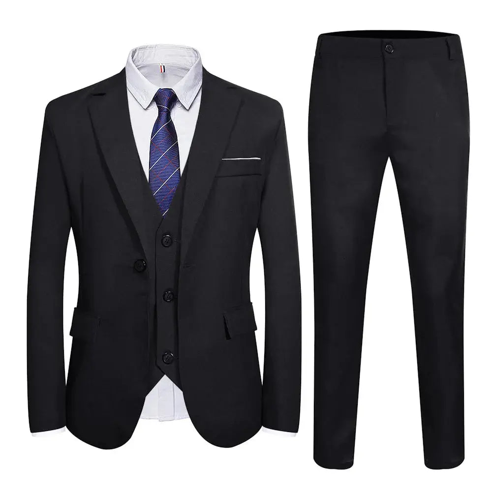 Suits Men Two Piece Suit Sets Turn Down Collar Full Sleeve Blazers Long Pants Slim Fit Ensemble Wedding Evening Spring 2026 SHOPEZRA L.L.C.