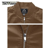 TACVASEN Spring Fall Thin Bomber Jackets Mens Jacket Lightweight Casual Windbreaker Zip Pockets Coats Biker Outwear Outdoor Male SHOPEZRA L.L.C.