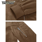 TACVASEN Spring Fall Thin Bomber Jackets Mens Jacket Lightweight Casual Windbreaker Zip Pockets Coats Biker Outwear Outdoor Male SHOPEZRA L.L.C.