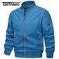 TACVASEN Spring Fall Thin Bomber Jackets Mens Jacket Lightweight Casual Windbreaker Zip Pockets Coats Biker Outwear Outdoor Male SHOPEZRA L.L.C.