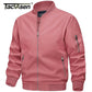 TACVASEN Spring Fall Thin Bomber Jackets Mens Jacket Lightweight Casual Windbreaker Zip Pockets Coats Biker Outwear Outdoor Male SHOPEZRA L.L.C.