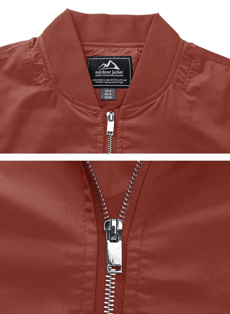 TACVASEN Spring Fall Thin Bomber Jackets Mens Jacket Lightweight Casual Windbreaker Zip Pockets Coats Biker Outwear Outdoor Male SHOPEZRA L.L.C.