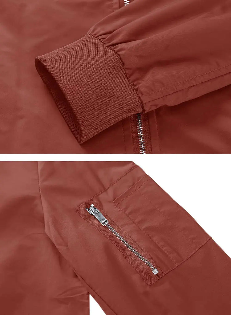 TACVASEN Spring Fall Thin Bomber Jackets Mens Jacket Lightweight Casual Windbreaker Zip Pockets Coats Biker Outwear Outdoor Male SHOPEZRA L.L.C.
