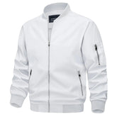 TACVASEN Spring Fall Thin Bomber Jackets Mens Jacket Lightweight Casual Windbreaker Zip Pockets Coats Biker Outwear Outdoor Male SHOPEZRA L.L.C.