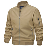 TACVASEN Spring Fall Thin Bomber Jackets Mens Jacket Lightweight Casual Windbreaker Zip Pockets Coats Biker Outwear Outdoor Male SHOPEZRA L.L.C.