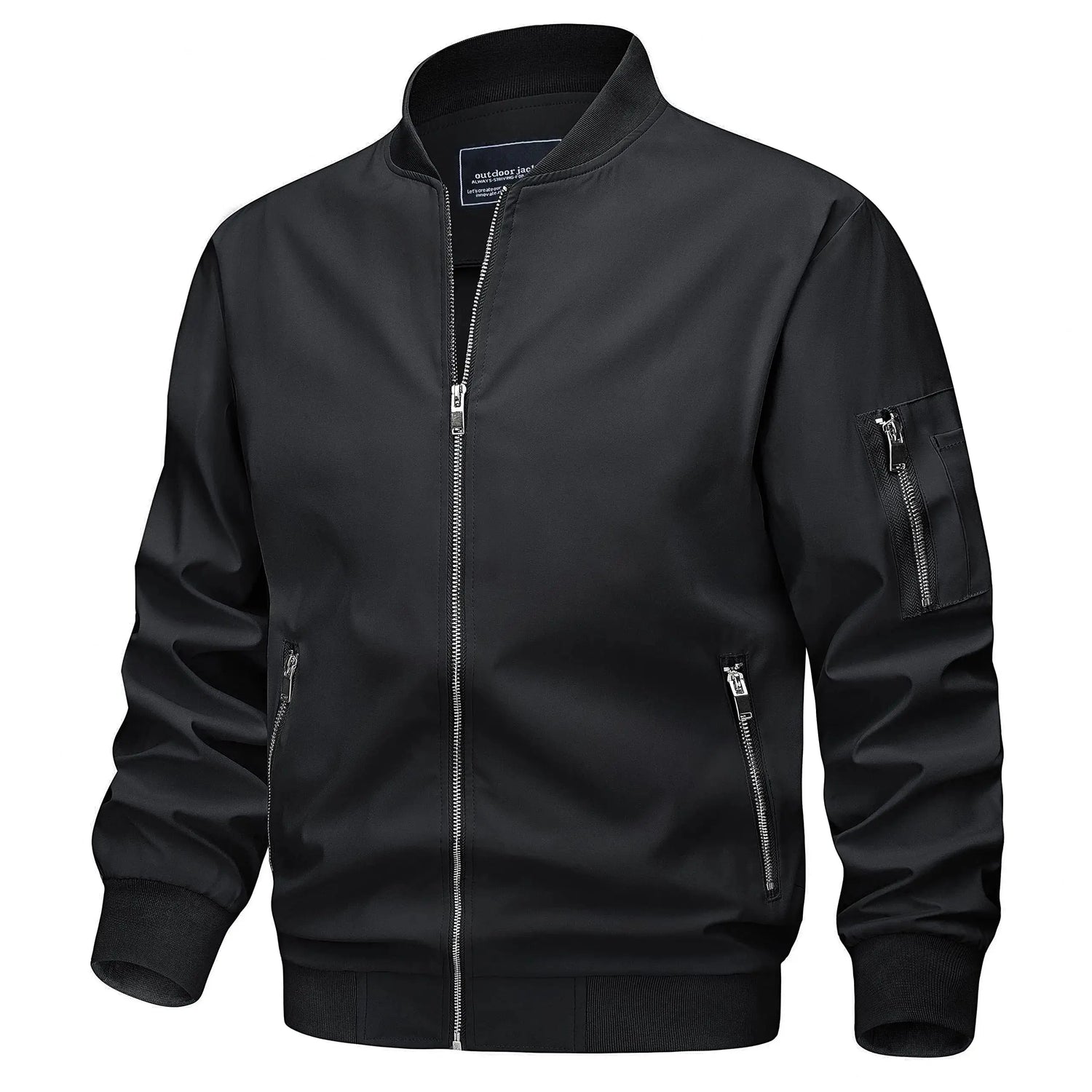 TACVASEN Spring Fall Thin Bomber Jackets Mens Jacket Lightweight Casual Windbreaker Zip Pockets Coats Biker Outwear Outdoor Male SHOPEZRA L.L.C.