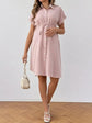 New Maternity Dress Summer Short Sleeve Button Casual Maternity Dress Fashion Belt Shirt Maternity Dress Pregnancy Dress SHOPEZRA L.L.C.
