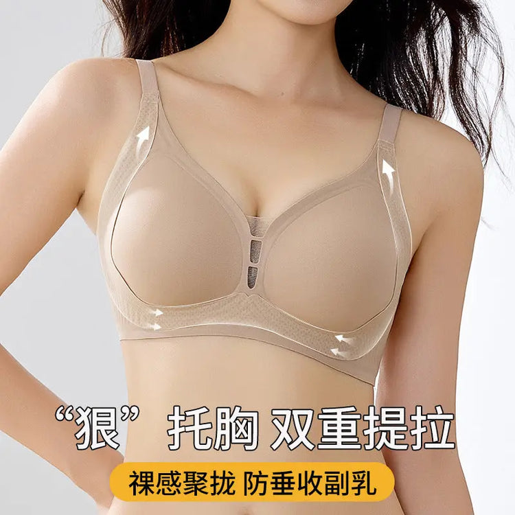Original Spring and Summer Traceless Comfortable Breathable Full Fixed Cup Push-up Collapsed Paramilia Anti-sagging Soft Support Underwear for Women SHOPEZRA L.L.C.