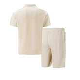 Summer Men Sports Polo Suit Short Sleeve Stylish Zipper Polo Shirt And Shorts Set Men Casual Streetwear 2-pie Leisure Sports Set SHOPEZRA L.L.C.