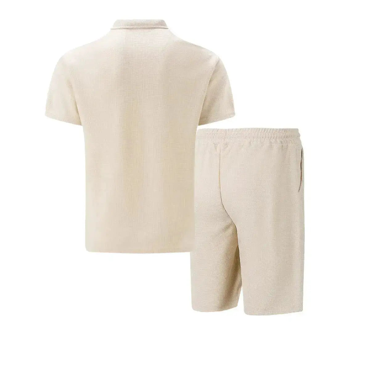 Summer Men Sports Polo Suit Short Sleeve Stylish Zipper Polo Shirt And Shorts Set Men Casual Streetwear 2-pie Leisure Sports Set by Dropshipman