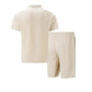 Summer Men Sports Polo Suit Short Sleeve Stylish Zipper Polo Shirt And Shorts Set Men Casual Streetwear 2-pie Leisure Sports Set SHOPEZRA L.L.C.