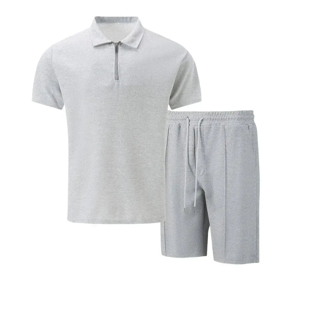 Summer Men Sports Polo Suit Short Sleeve Stylish Zipper Polo Shirt And Shorts Set Men Casual Streetwear 2-pie Leisure Sports Set SHOPEZRA L.L.C.