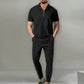 Summer Men Sports Polo Suit Short Sleeve Stylish Zipper Polo Shirt And Shorts Set Men Casual Streetwear 2-pie Leisure Sports Set SHOPEZRA L.L.C.