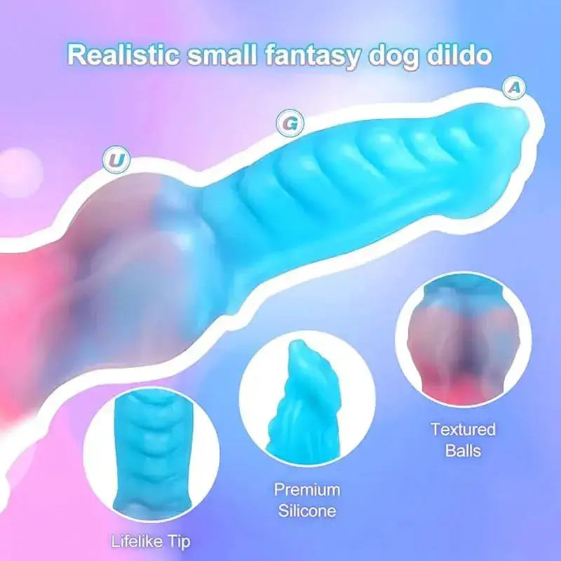 Factory Sale Luminous Dildo Animal Penis Dog Dildo With Suction Cup Glowing Dildo Anal Toy Male Female Masturbater Monster Dildo by Dropshipman